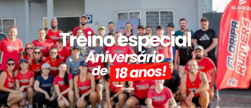 Banner — TREINO COMEMORATIVO – 18 ANOS DA FR RUNNING CLUB