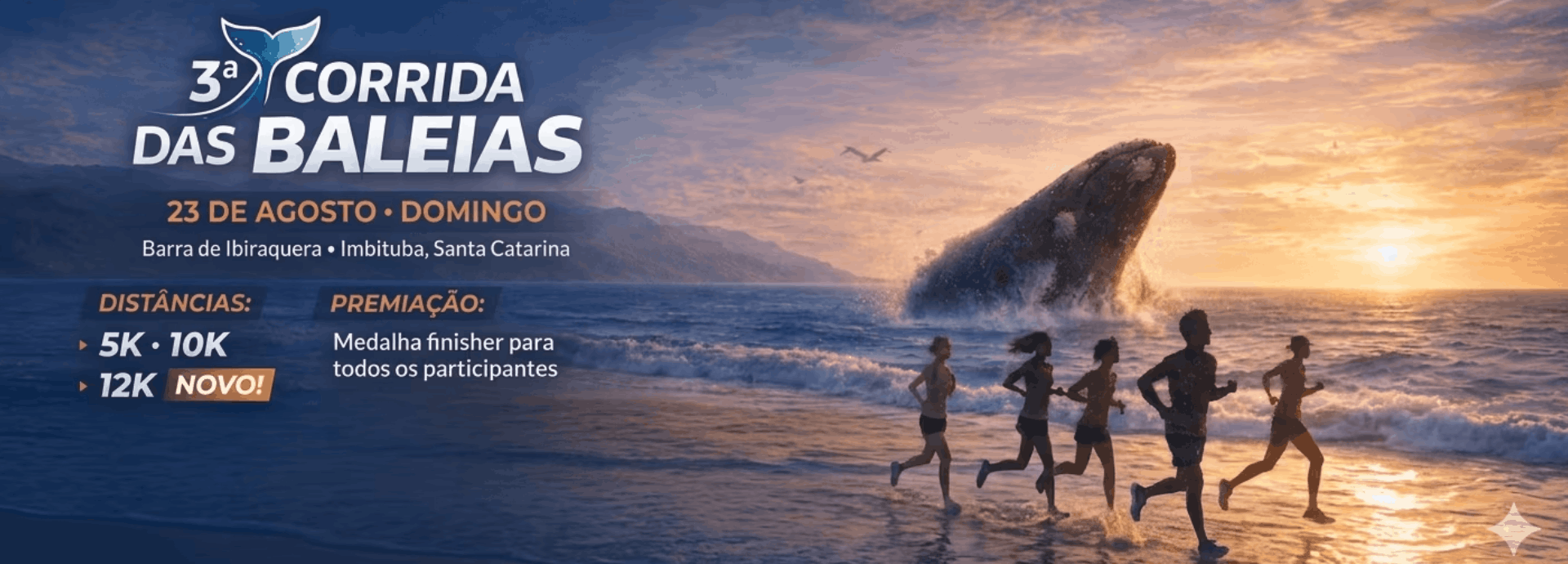 Banner — 3ª CORRIDA DAS BALEIAS - Barra da Ibiraquera
